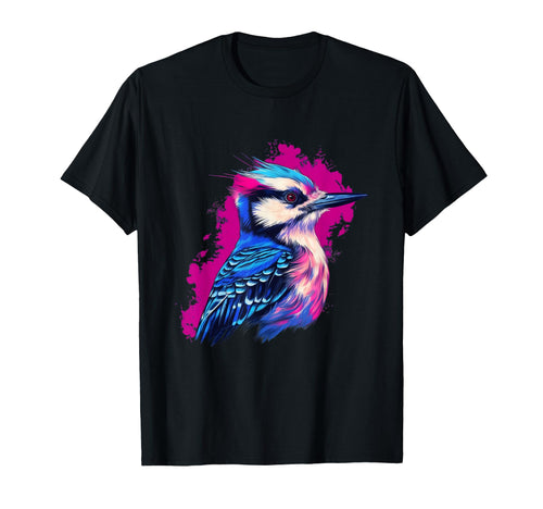 Vaporwave Aesthetic Downy Woodpecker T-Shirt - Streetwear Style for Adults - T-Shirt, Sweatshirt, Hoodie