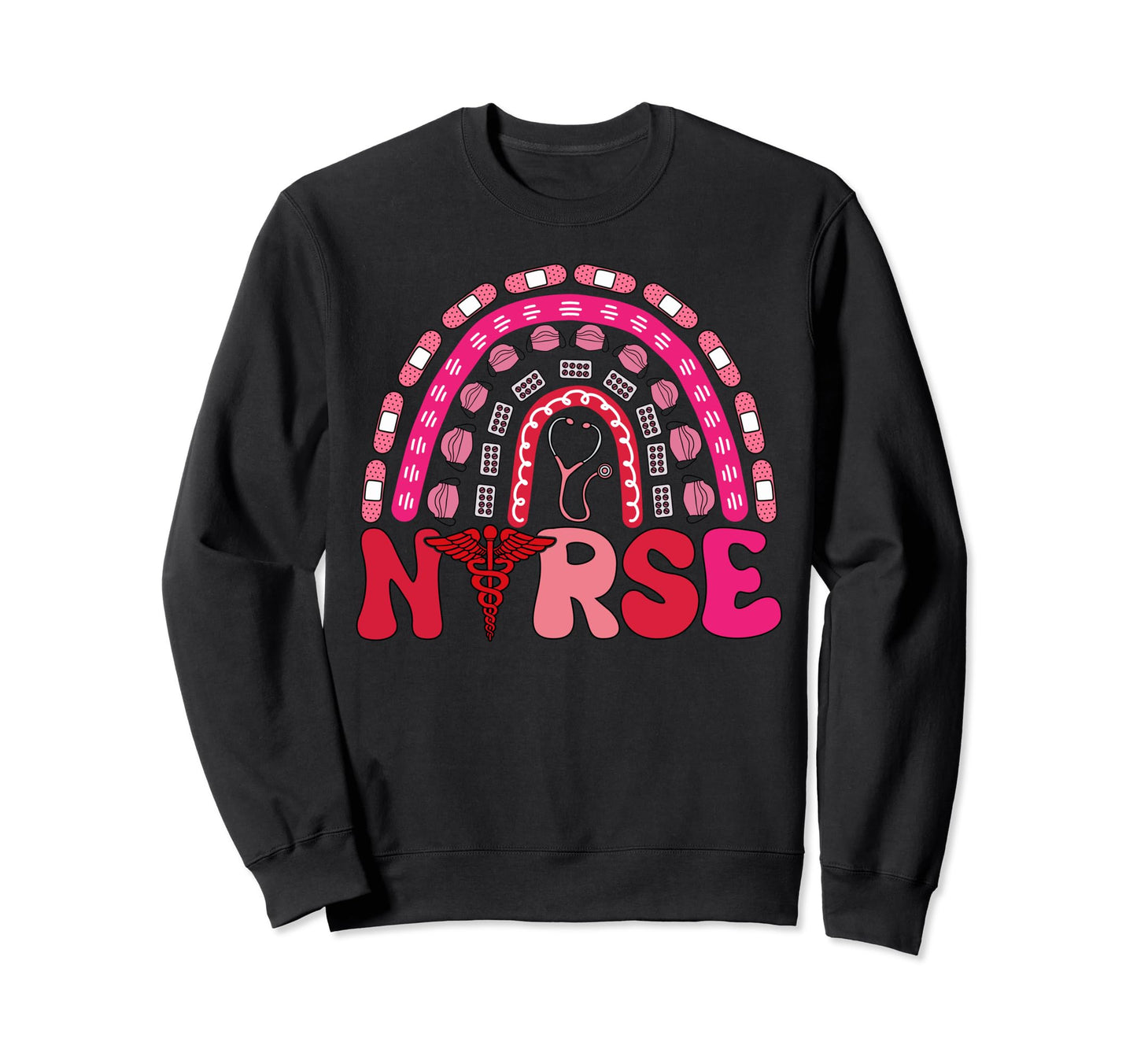 Happy Valentines Day Nurse Sweatshirt - Custom Art Print for Adults - T-Shirt, Sweatshirt, Hoodie