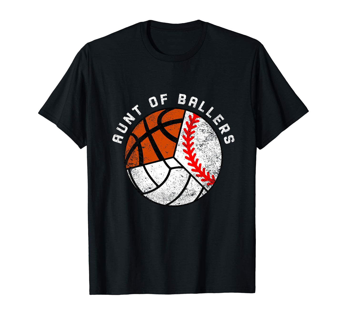 Aunt Ballers Funny Baseball Volleyball T-Shirt - Minimalist Print Unisex - T-Shirt, Sweatshirt, Hoodie