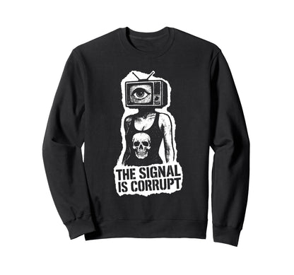 Punk Rock Skull 80S 90S Grunge Sweatshirt - Minimalist Print Men Women - T-Shirt, Sweatshirt, Hoodie