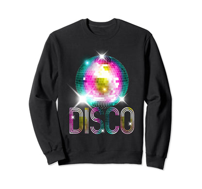 Disco Ball Dancing Sweatshirt - Minimalist Print for Adults - T-Shirt, Sweatshirt, Hoodie