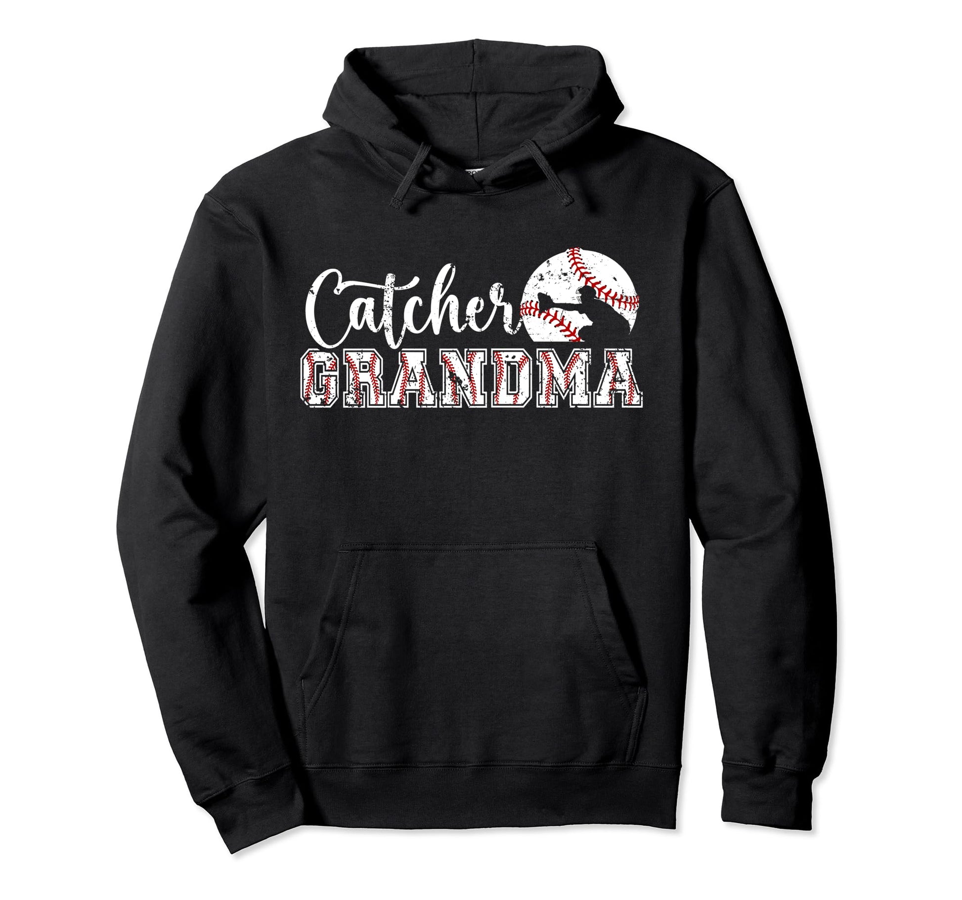 Proud Baseball Catcher Grandma Baseball Hoodie - Unique Graphic Unisex - T-Shirt, Sweatshirt, Hoodie