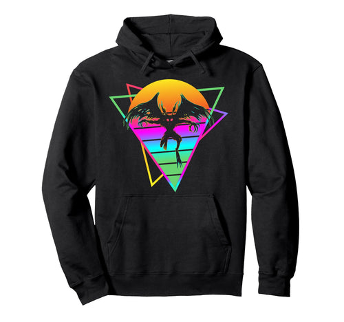Vaporwave Aesthetic Mothman Hoodie - Unique Graphic Men Women - T-Shirt, Sweatshirt, Hoodie