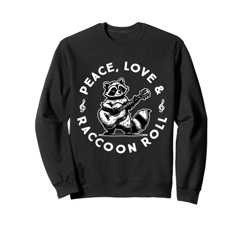 Raccoon Rock And Roll Music Raccoon Sweatshirt - Streetwear Style Unisex - T-Shirt, Sweatshirt, Hoodie