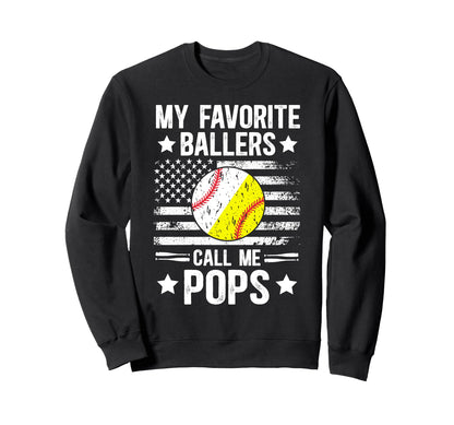 My Favorite Ballers Call Me Sweatshirt - Minimalist Print Men Women - T-Shirt, Sweatshirt, Hoodie