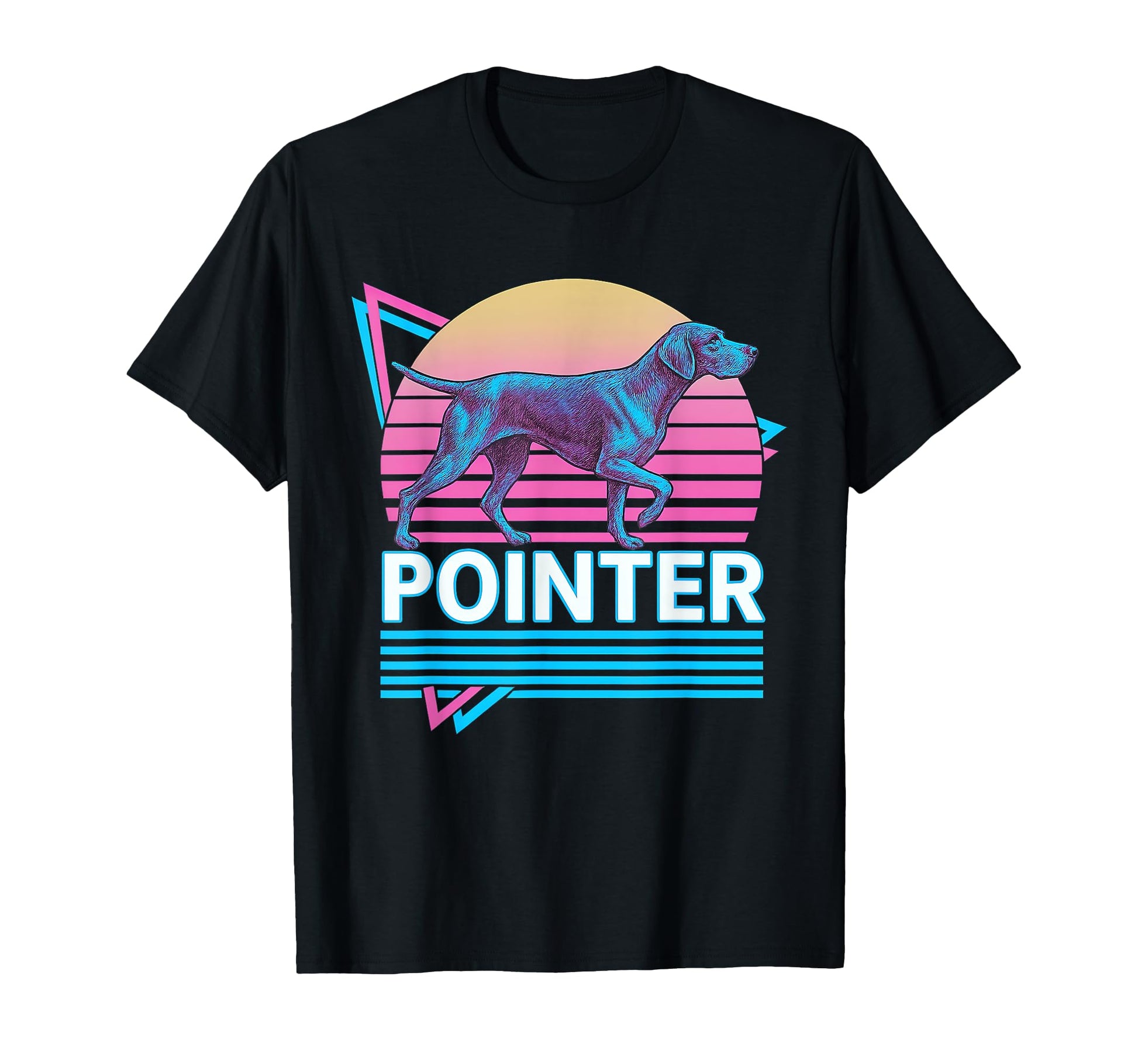 German Shorthaired Pointer Synthwave T-Shirt - Unique Graphic for Adults - T-Shirt, Sweatshirt, Hoodie