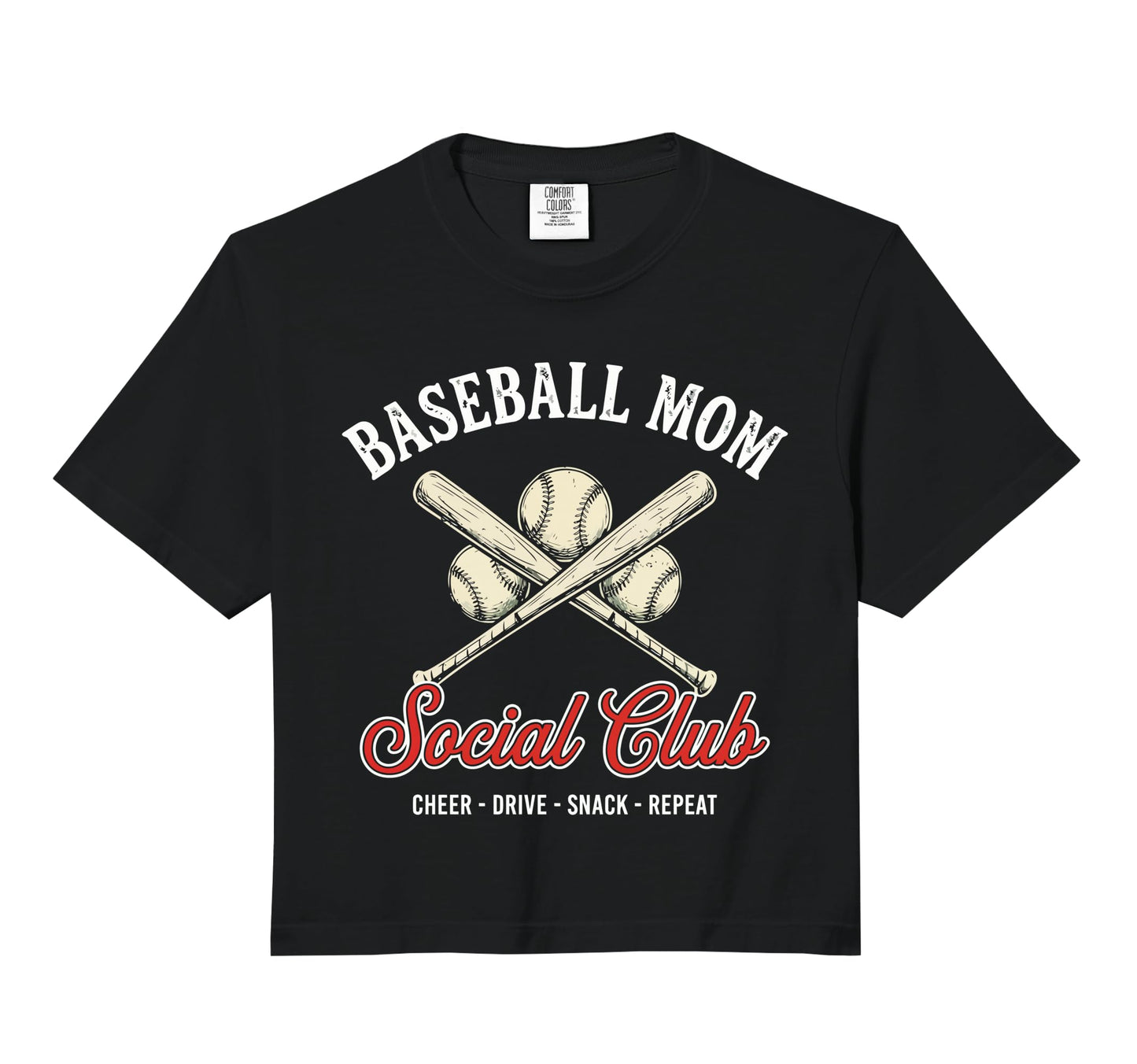 Baseball Mom Social Club Bleacher Hoodie - Minimalist Print for Adults - T-Shirt, Sweatshirt, Hoodie
