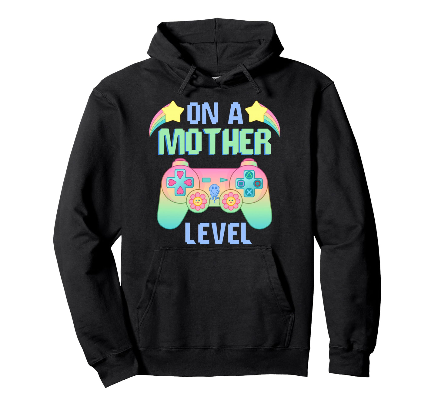 Funny Mothers Day Mother Level Gamer Mom Hoodie - Unique Graphic Men Women - T-Shirt, Sweatshirt, Hoodie