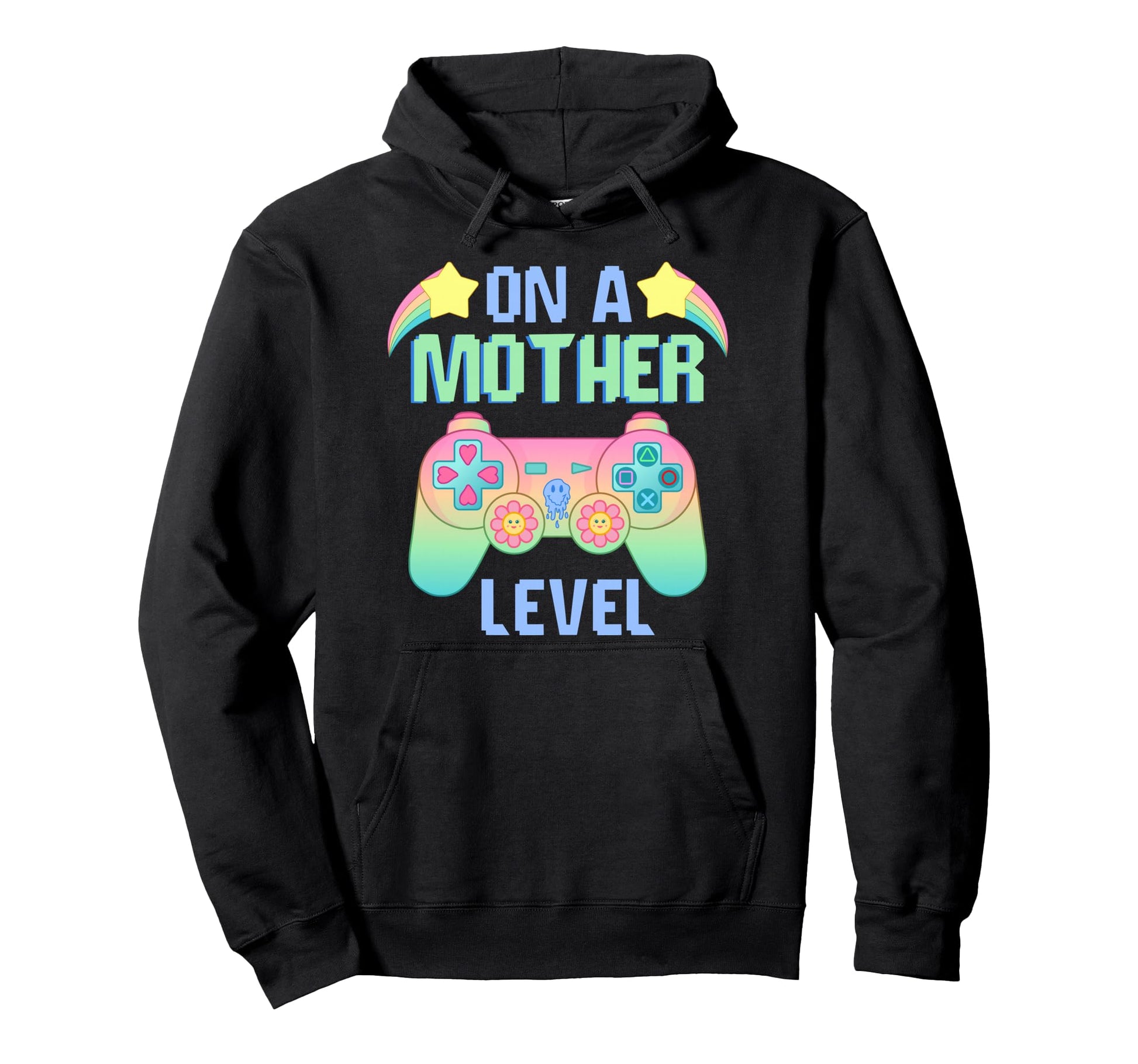 Funny Mothers Day Mother Level Gamer Mom Hoodie - Unique Graphic Men Women - T-Shirt, Sweatshirt, Hoodie