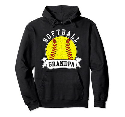 Softball Grandpa Softball Player Hoodie - Aesthetic Graphic for Adults - T-Shirt, Sweatshirt, Hoodie