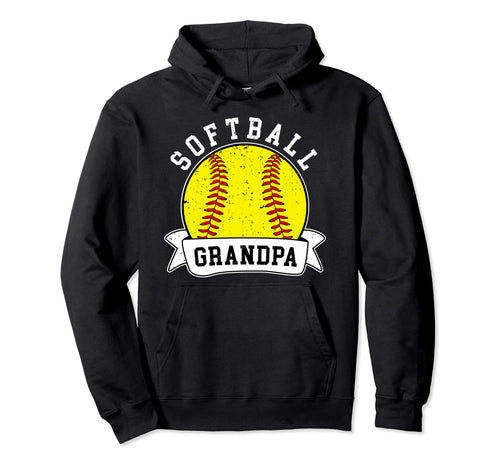 Softball Grandpa Softball Player Hoodie - Aesthetic Graphic for Adults - T-Shirt, Sweatshirt, Hoodie