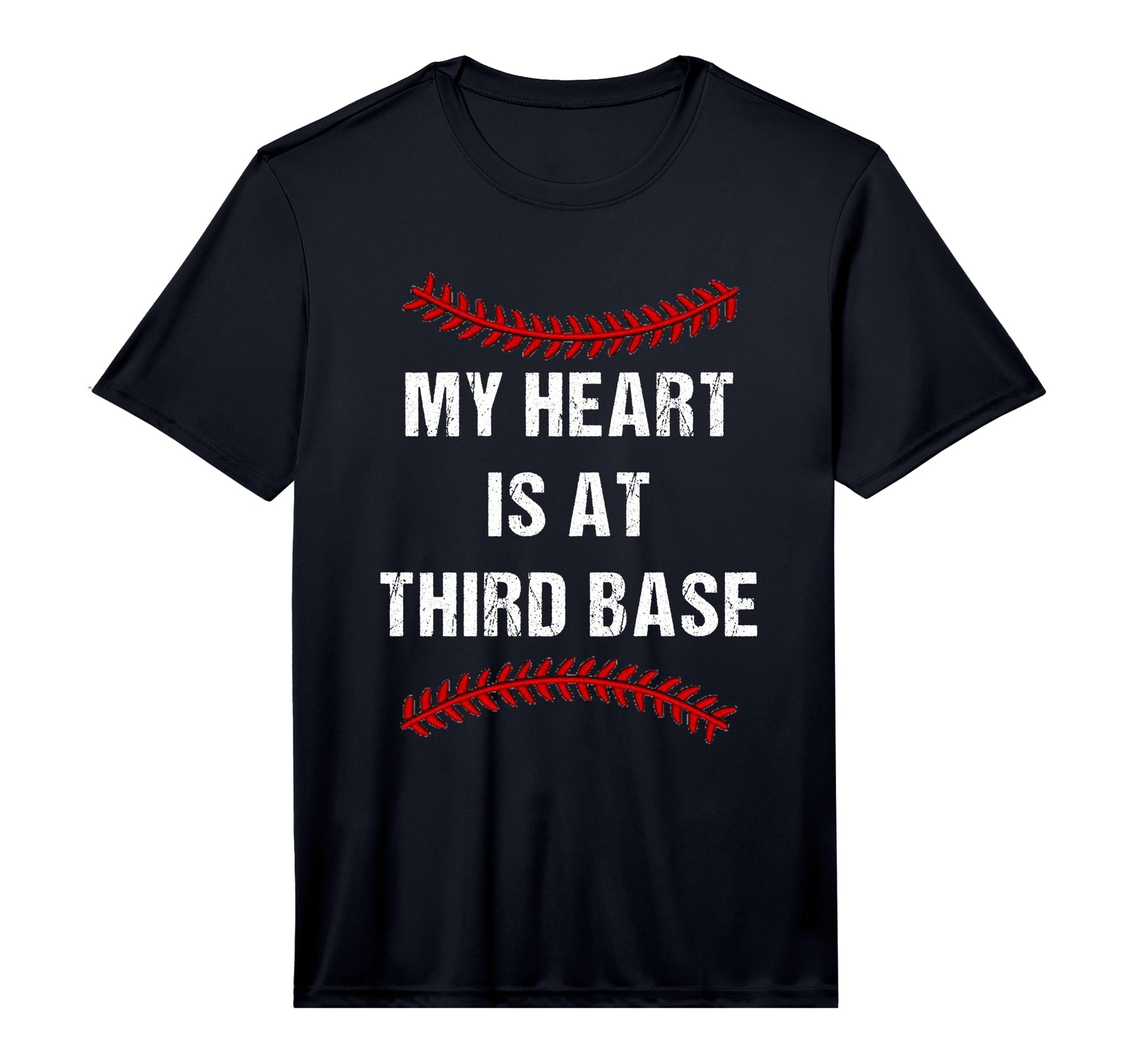 Mom Baseball My Heart Is Third Base T-Shirt - Minimalist Print Unisex - T-Shirt, Sweatshirt, Hoodie