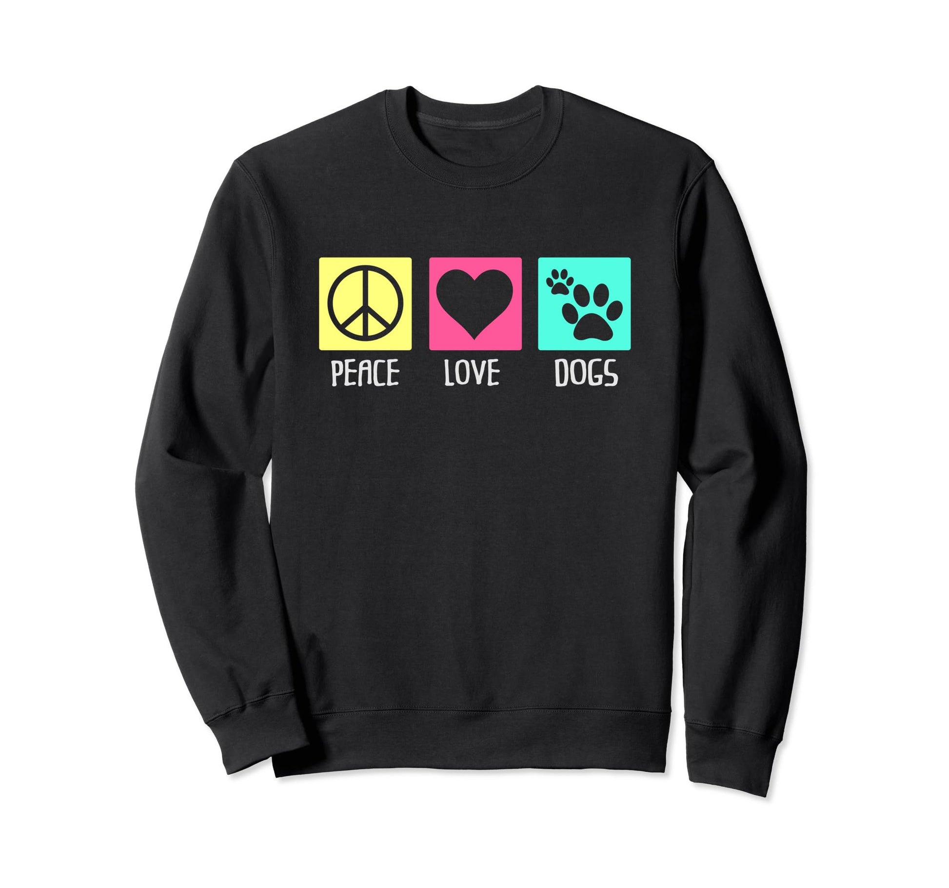Dog Mom Dad Peace Love Dog Owners Sweatshirt - Aesthetic Graphic for Adults - T-Shirt, Sweatshirt, Hoodie