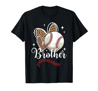 Baseball Brother Funny Leopard Heart T-Shirt - Trendy Graphic Men Women - T-Shirt, Sweatshirt, Hoodie