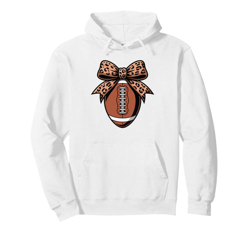 Coquette Football Football Mom Game Day Hoodie - Minimalist Print Men Women - T-Shirt, Sweatshirt, Hoodie