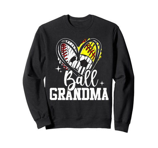 Ball Grandma Baseball Softball Sweatshirt - Aesthetic Graphic Unisex - T-Shirt, Sweatshirt, Hoodie