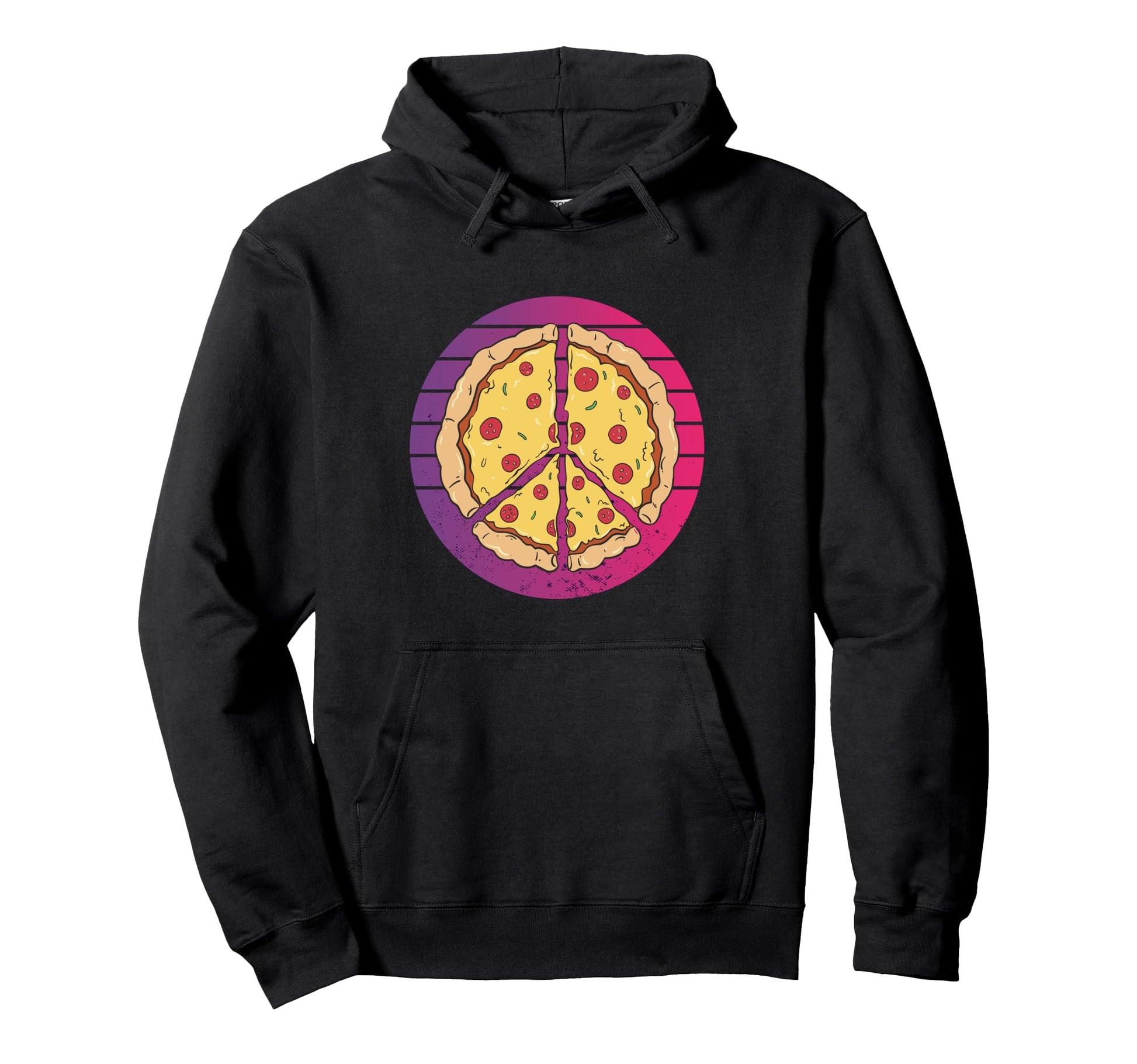 Peace Love Pizza Lovers Peace Give Pizza Hoodie - Novelty Apparel Unisex - T-Shirt, Sweatshirt, Hoodie