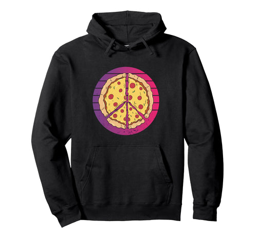 Peace Love Pizza Lovers Peace Give Pizza Hoodie - Novelty Apparel Unisex - T-Shirt, Sweatshirt, Hoodie
