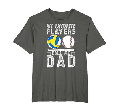 My Favorite Players Call Me Dad Baseball T-Shirt - Unique Graphic Unisex - T-Shirt, Sweatshirt, Hoodie