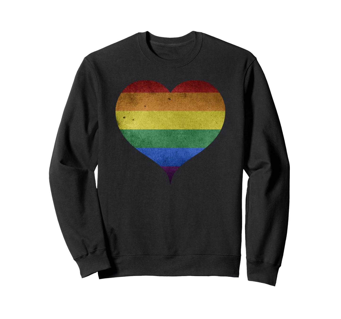 Rainbow Heart Lgbtq Gay Pride Csd Sweatshirt - Trendy Graphic for Adults - T-Shirt, Sweatshirt, Hoodie