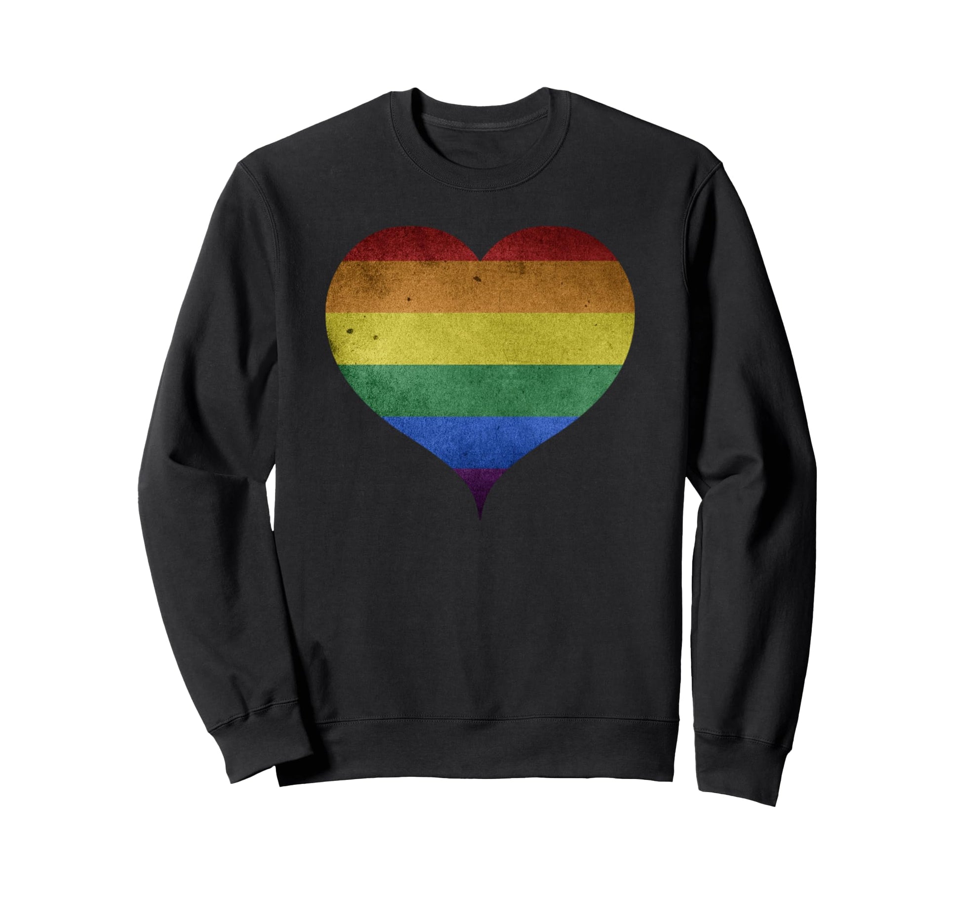 Rainbow Heart Lgbtq Gay Pride Csd Sweatshirt - Trendy Graphic for Adults - T-Shirt, Sweatshirt, Hoodie