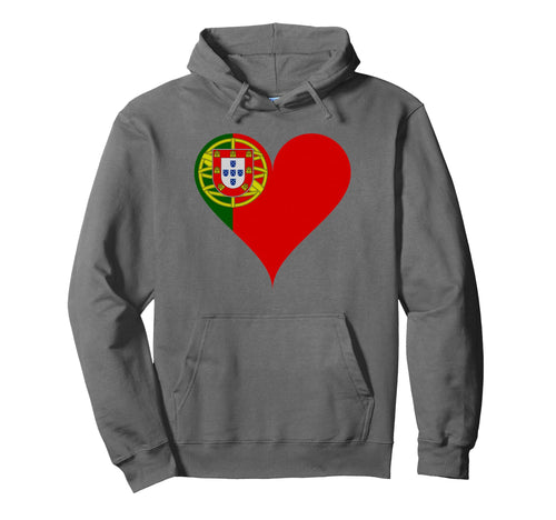 Sempre Portugal Heart Mom Country Pride Hoodie - Minimalist Print Unisex - T-Shirt, Sweatshirt, Hoodie