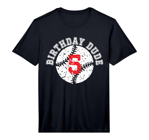 5 Year Old 5Th Birthday Dude Baseball T-Shirt - Custom Art Print Unisex - T-Shirt, Sweatshirt, Hoodie