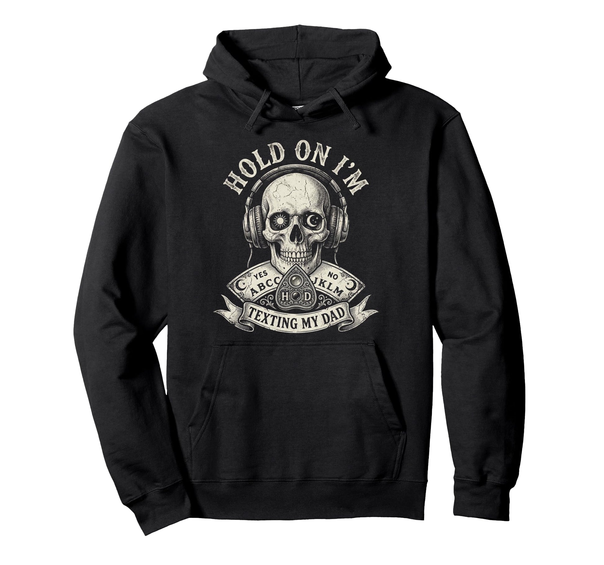 Ouija Board Sorry I Cant Talk Im Hoodie - Minimalist Print for Adults - T-Shirt, Sweatshirt, Hoodie