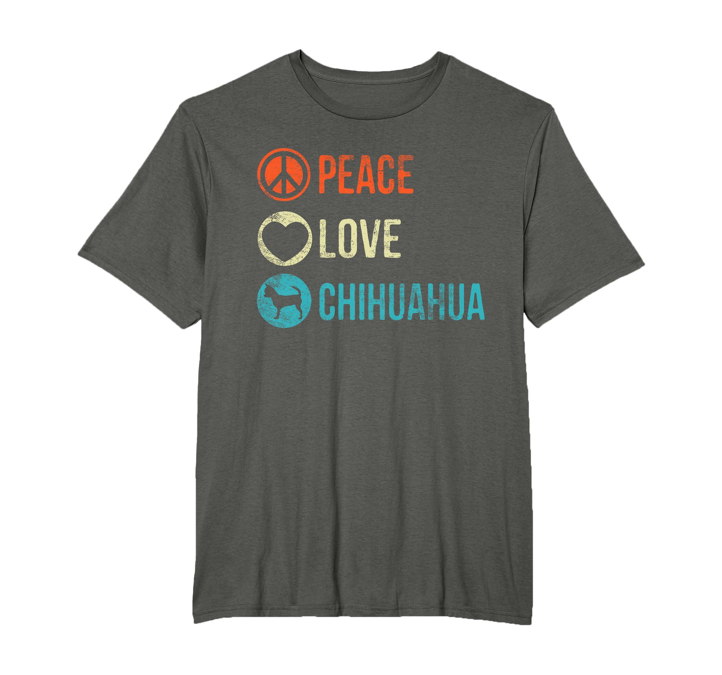Peace Love Chihuahua Dog Lover Pet Owner T-Shirt - Unique Graphic Unisex - T-Shirt, Sweatshirt, Hoodie