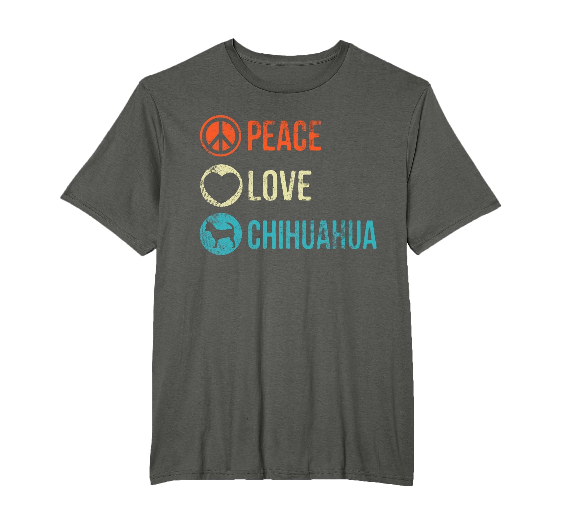 Peace Love Chihuahua Dog Lover Pet Owner T-Shirt - Unique Graphic Unisex - T-Shirt, Sweatshirt, Hoodie