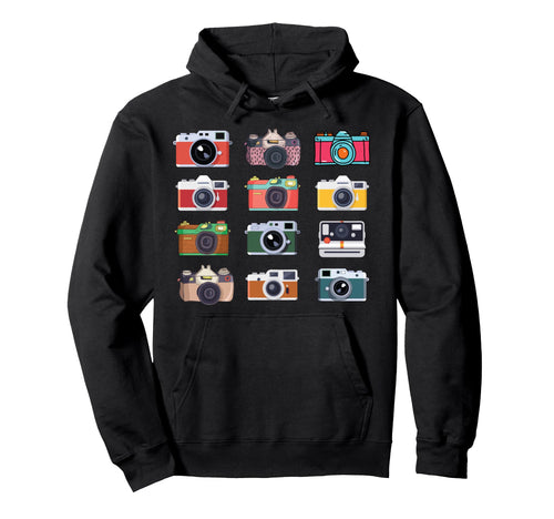 Camera Tourism Equipment Globe Hoodie - Aesthetic Graphic Men Women - T-Shirt, Sweatshirt, Hoodie