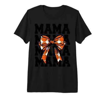 Basketball Mom Player Coquette Bow T-Shirt - Minimalist Print Men Women - T-Shirt, Sweatshirt, Hoodie