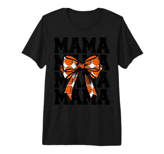 Basketball Mom Player Coquette Bow T-Shirt - Minimalist Print Men Women - T-Shirt, Sweatshirt, Hoodie
