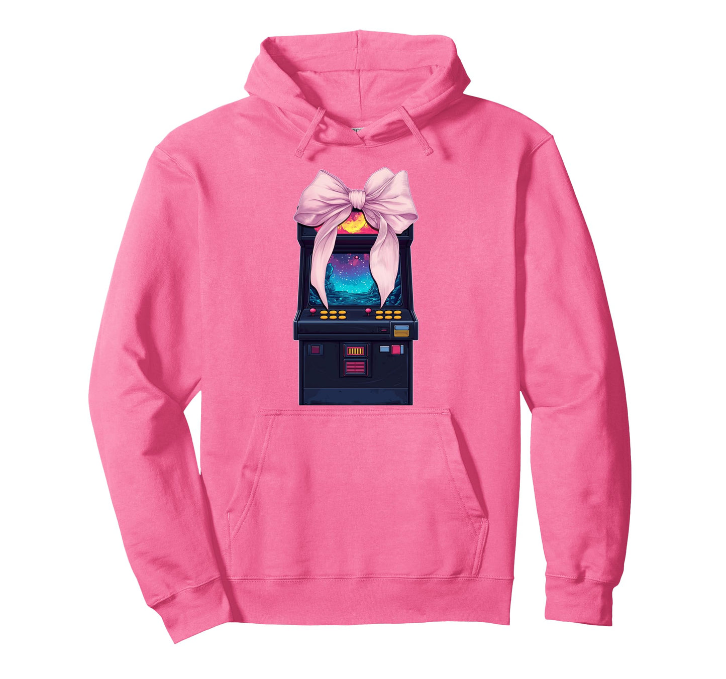 Coquette Bow Arcade Gaming Gamer Mothers Hoodie - Trendy Graphic Men Women - T-Shirt, Sweatshirt, Hoodie