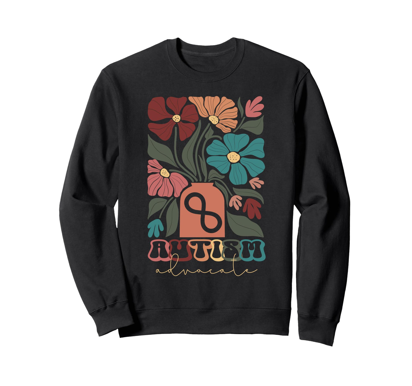 Autism Advocate Neurodiversity Boho Sweatshirt - Novelty Apparel Men Women - T-Shirt, Sweatshirt, Hoodie