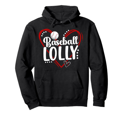 Baseball Lolly Heart Lolly Baseball Hoodie - Minimalist Print Unisex - T-Shirt, Sweatshirt, Hoodie