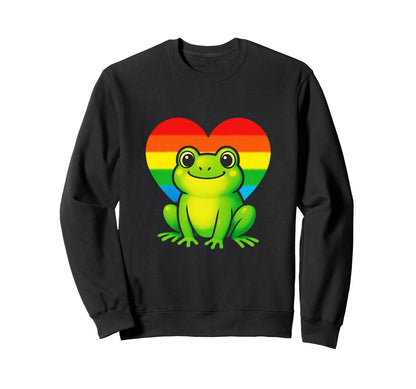 Frog Art Animal Lover Sweatshirt - Minimalist Print Men Women - T-Shirt, Sweatshirt, Hoodie