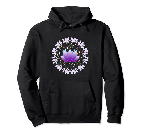 Lotus Flower Floral Mandala Yoga Hoodie - Custom Art Print Men Women - T-Shirt, Sweatshirt, Hoodie