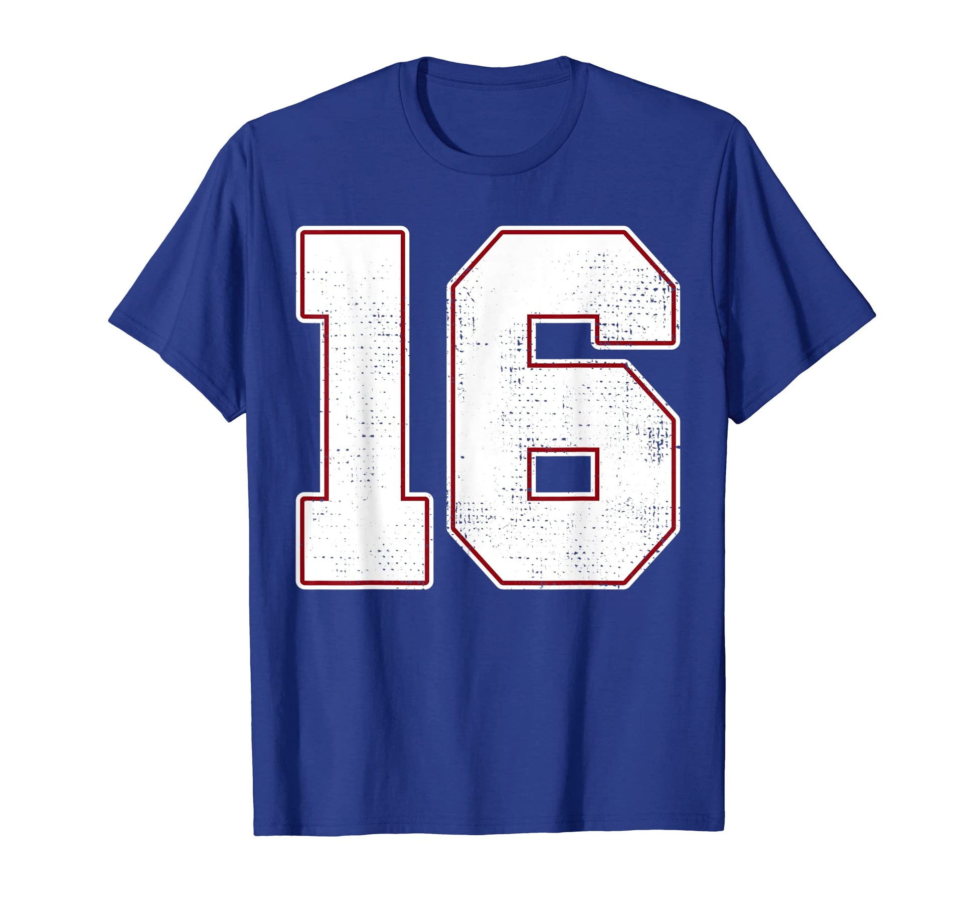 16 Outline Number 16 Fan Varsity T-Shirt - Streetwear Style Men Women - T-Shirt, Sweatshirt, Hoodie