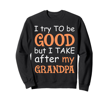 I Try To Be Good But I Take Sweatshirt - Fun Novelty Design for Adults - T-Shirt, Sweatshirt, Hoodie