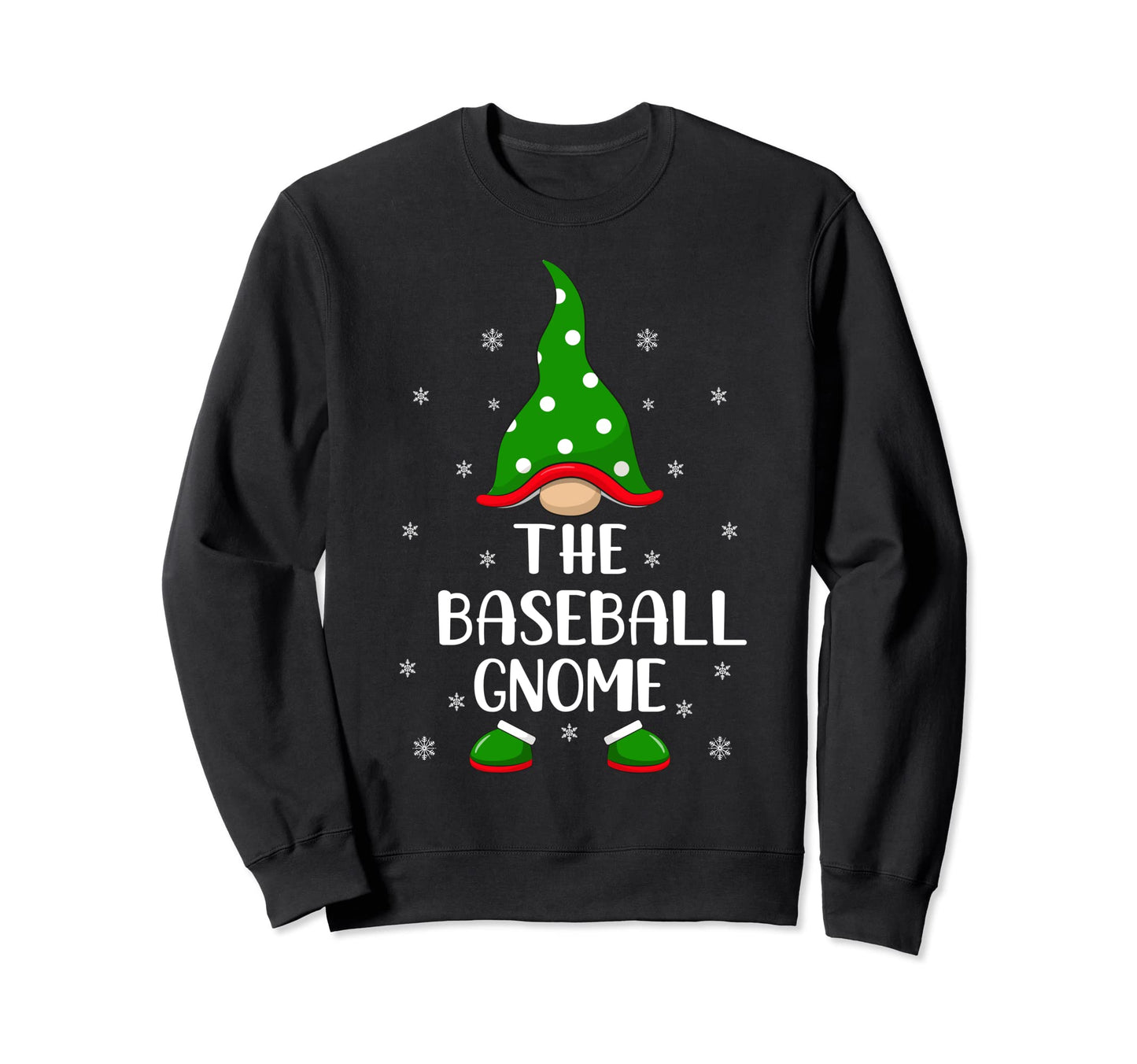 Matching Family Group Baseball Gnome Sweatshirt - Trendy Graphic for Adults - T-Shirt, Sweatshirt, Hoodie