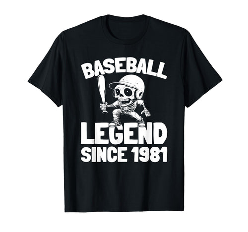 Born 1981 Baseballer Baseball Team T-Shirt - Aesthetic Graphic for Adults - T-Shirt, Sweatshirt, Hoodie