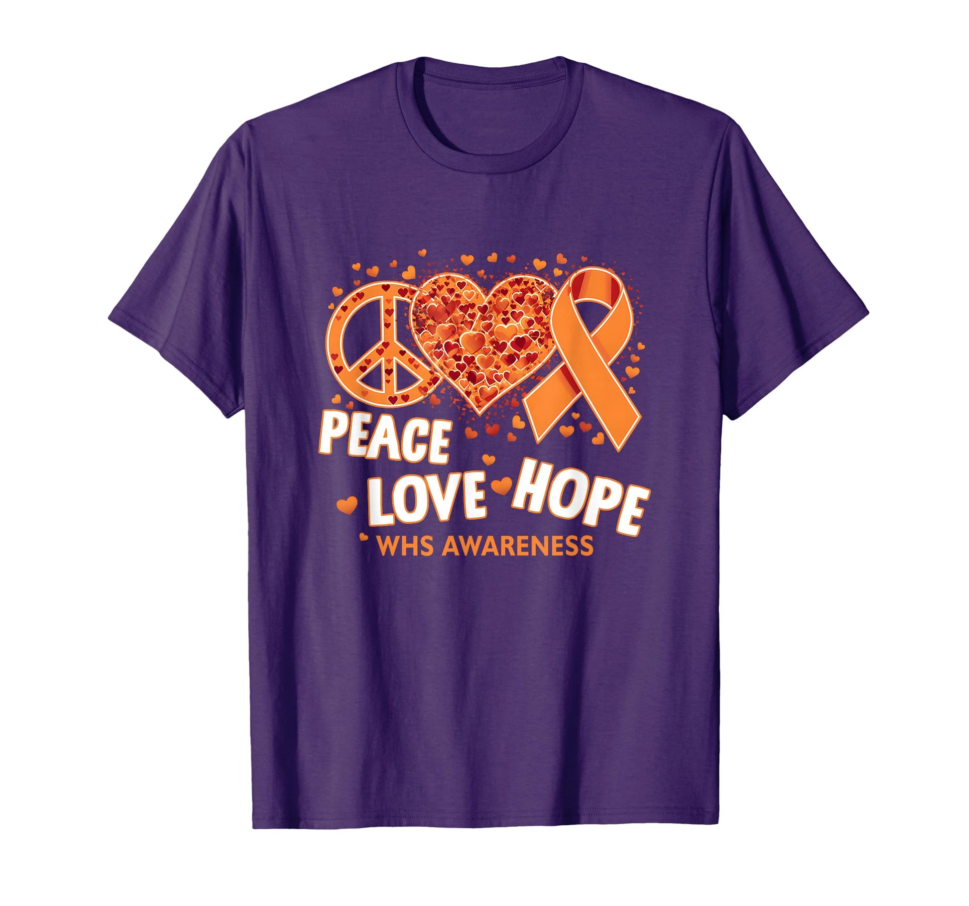Peace Love Wolf Hirschhorn Syndrome T-Shirt - Trendy Graphic Unisex - T-Shirt, Sweatshirt, Hoodie