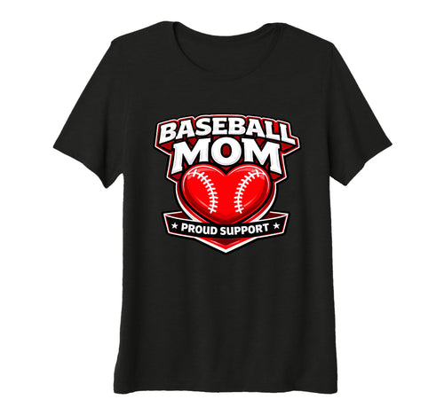 Womens Baseball Mom Proud Support T-Shirt - Aesthetic Graphic Men Women - T-Shirt, Sweatshirt, Hoodie