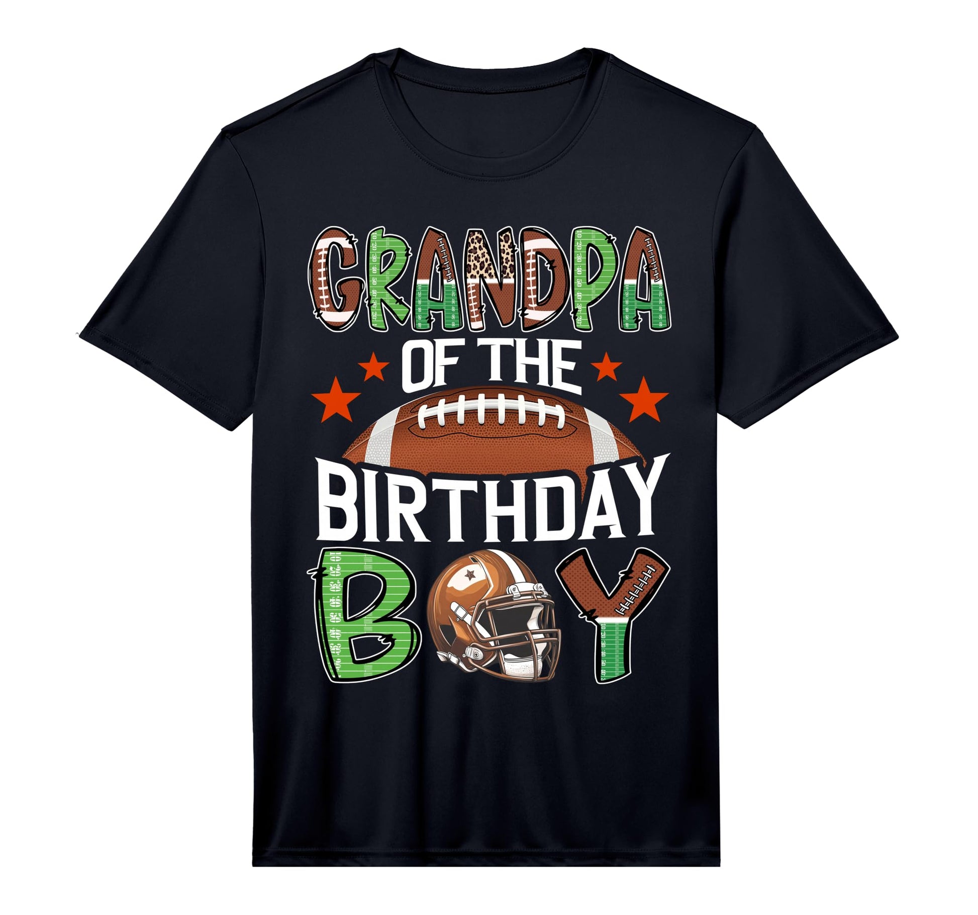 Grandpa Birthday Game Day Football T-Shirt - Graphic Print for Adults - T-Shirt, Sweatshirt, Hoodie