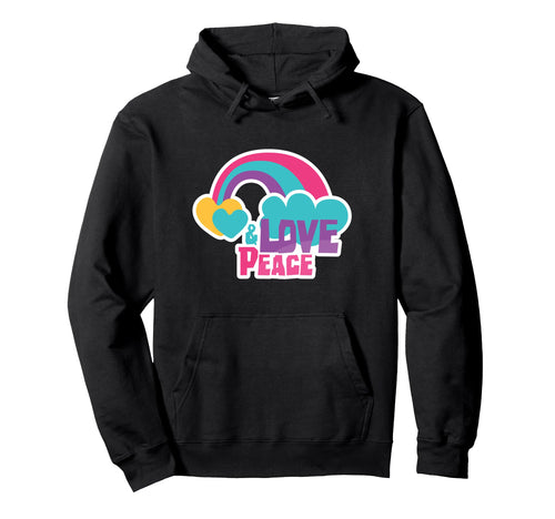 Peace Love Rainbow Hoodie - Fun Novelty Design for Adults - T-Shirt, Sweatshirt, Hoodie