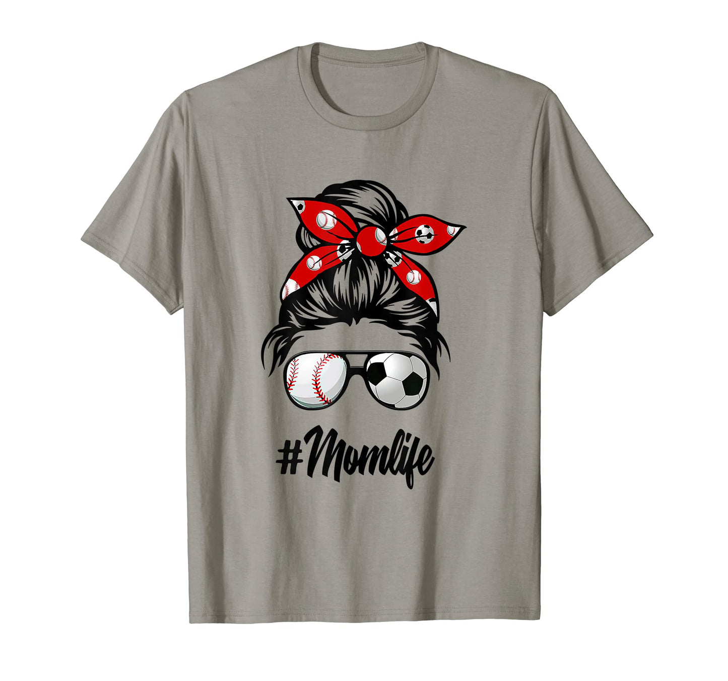 Classy Mom Life Soccer Messy Bun T-Shirt - Fun Novelty Design for Adults - T-Shirt, Sweatshirt, Hoodie