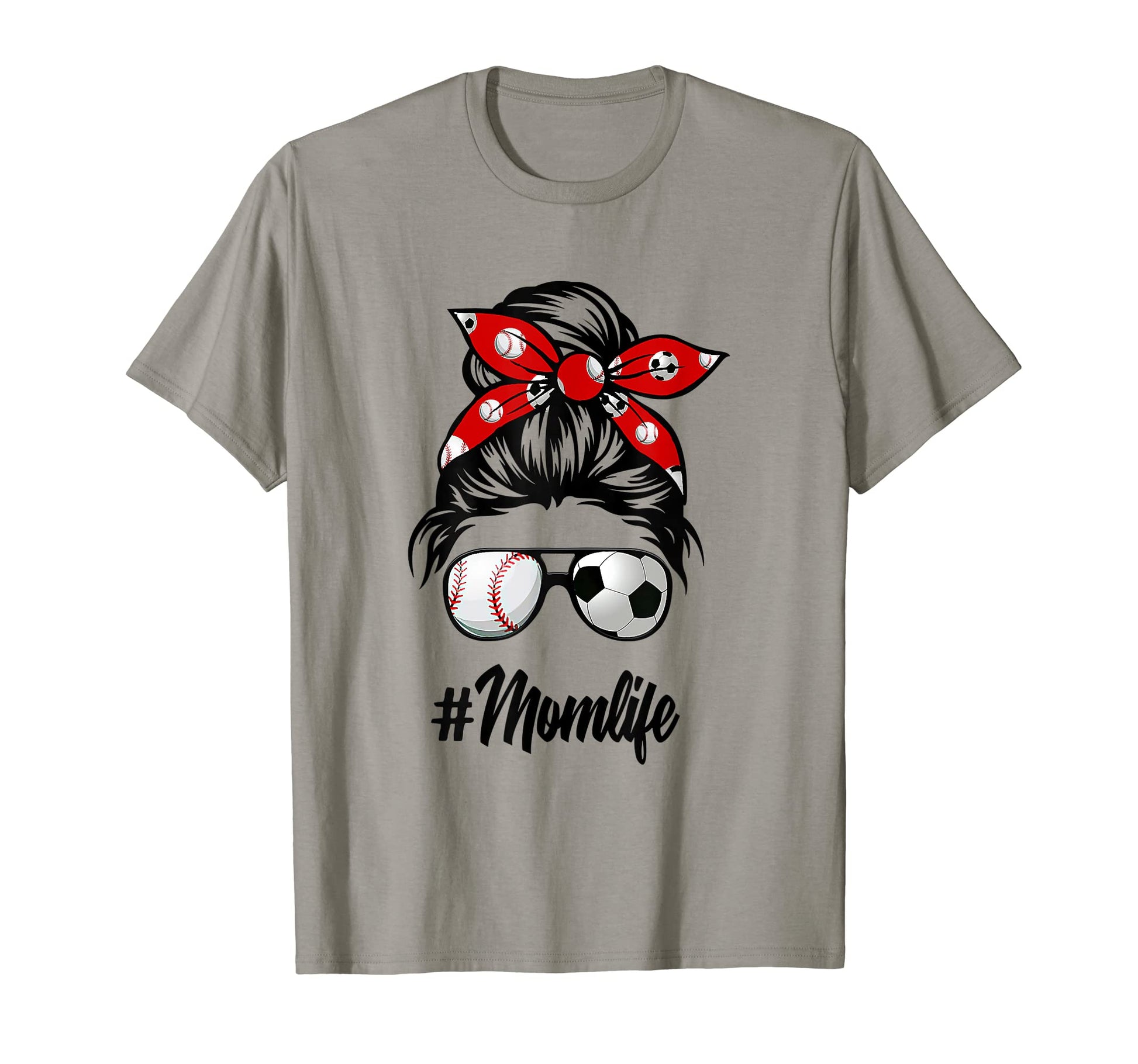 Classy Mom Life Soccer Messy Bun T-Shirt - Fun Novelty Design for Adults - T-Shirt, Sweatshirt, Hoodie