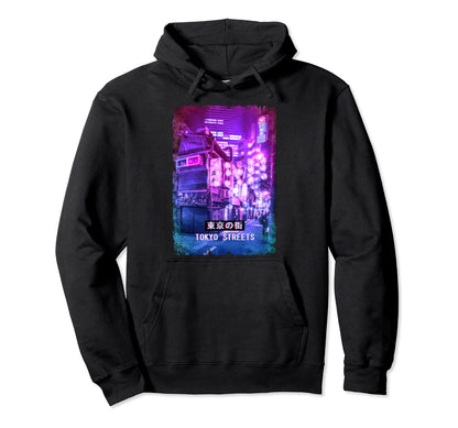 Vaporwave Japan Street Glitch Tokyo Hoodie - Graphic Print Men Women - T-Shirt, Sweatshirt, Hoodie