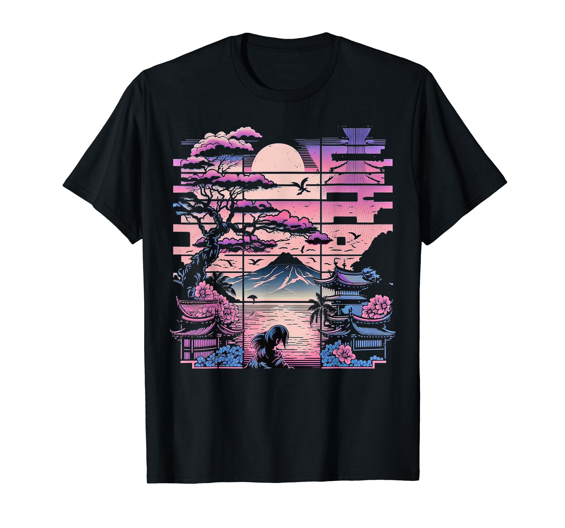 Japan Aesthetic Vaporwave Cherry Blossom T-Shirt - Trendy Graphic Unisex - T-Shirt, Sweatshirt, Hoodie